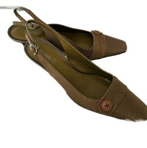 Michelle D leather sling back pump size 8.5